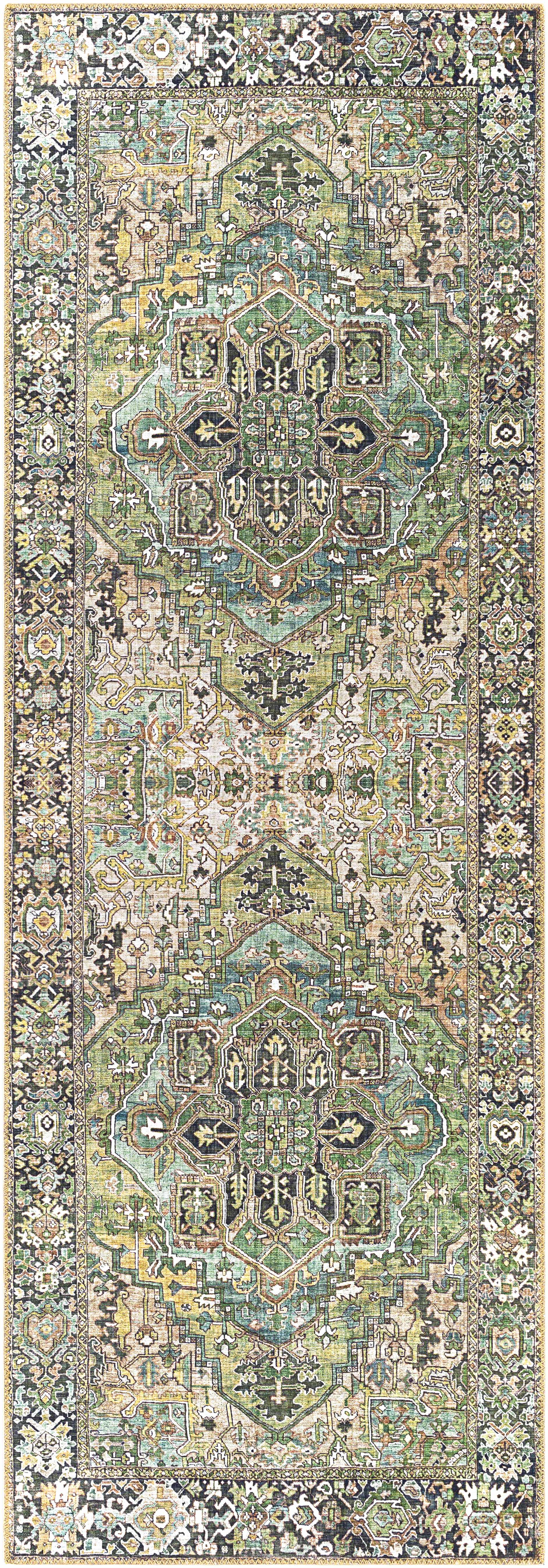 Neyland Polyester Rug, Sage Green