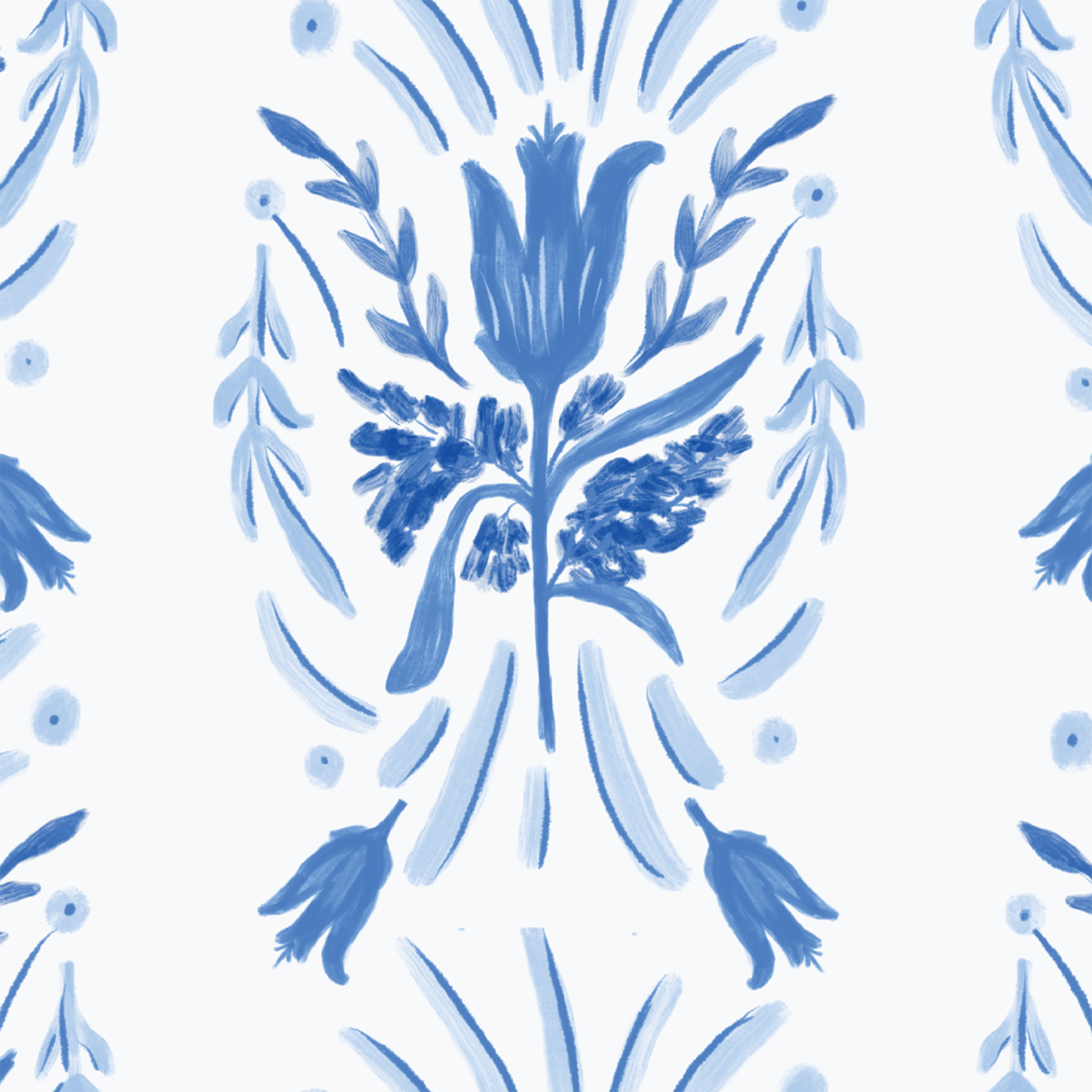 Light Blue Damask