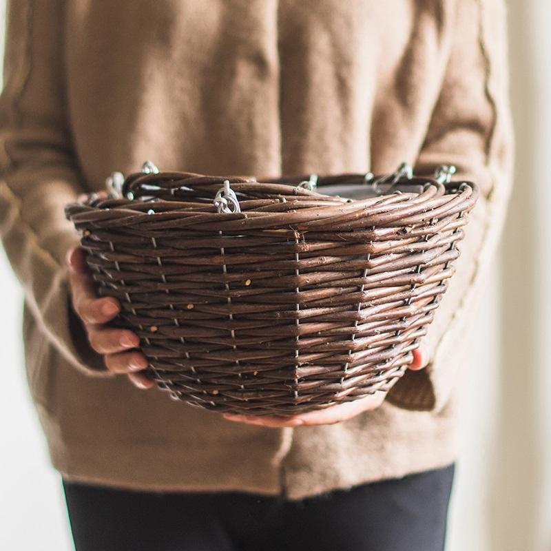 Natural Willow Hanging Planter (Set of 4)