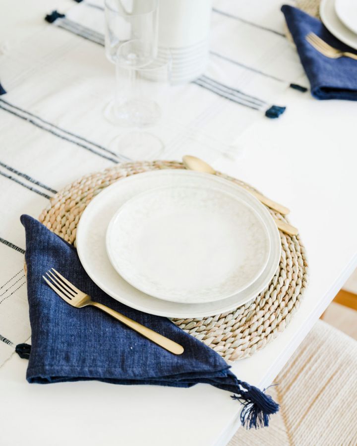 Stone Washed Linen Tasseled Napkins