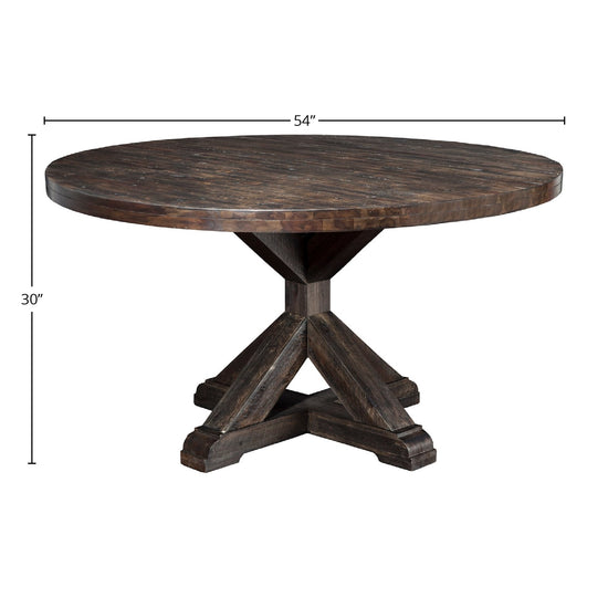 Newberry Round Dining Table, Salvaged Grey