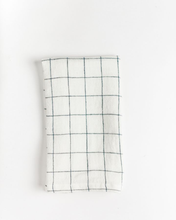 Stone Washed Linen Windowpane Napkins