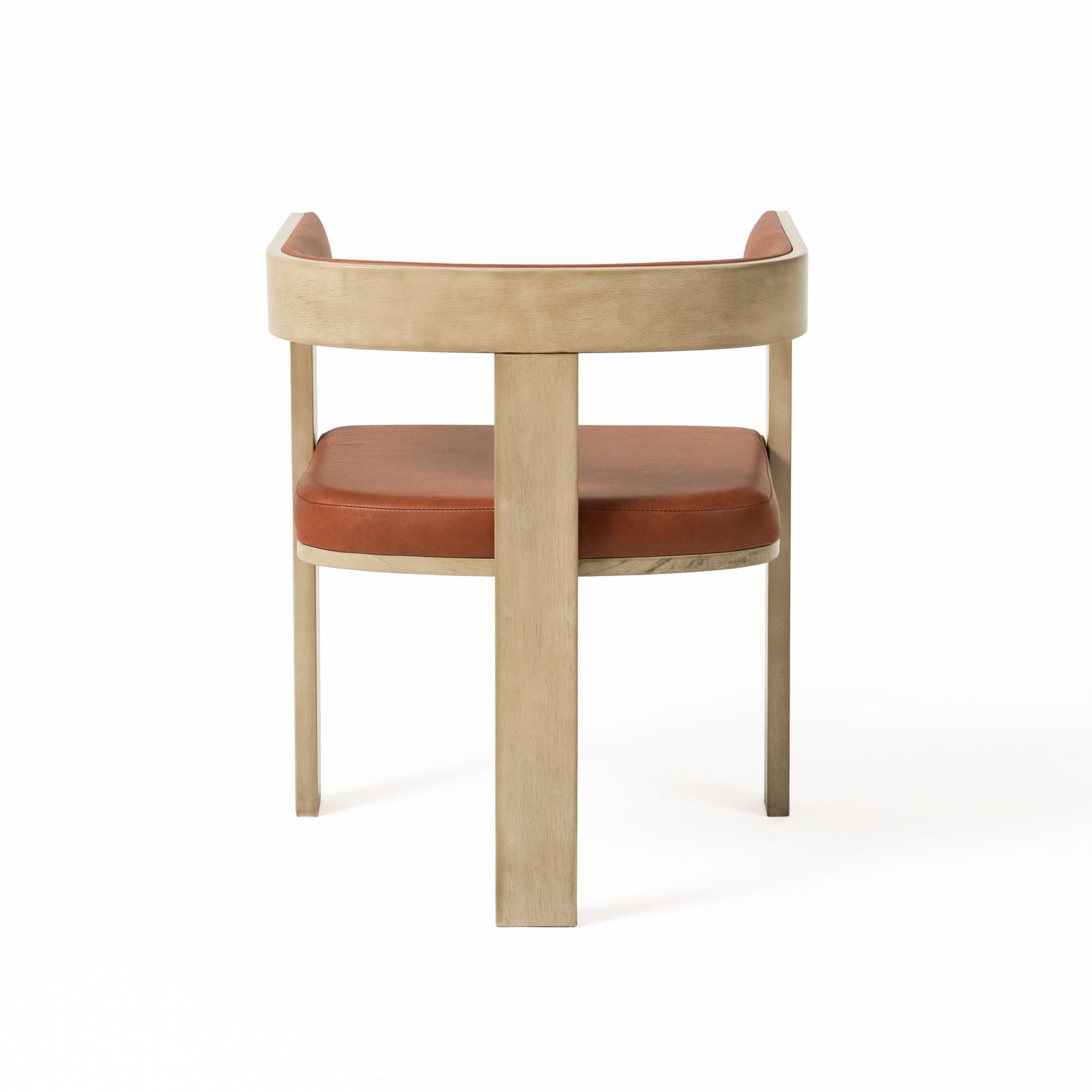 Nova Domus Oshana - Modern Rust Leatherette + White Oak Dining Chair