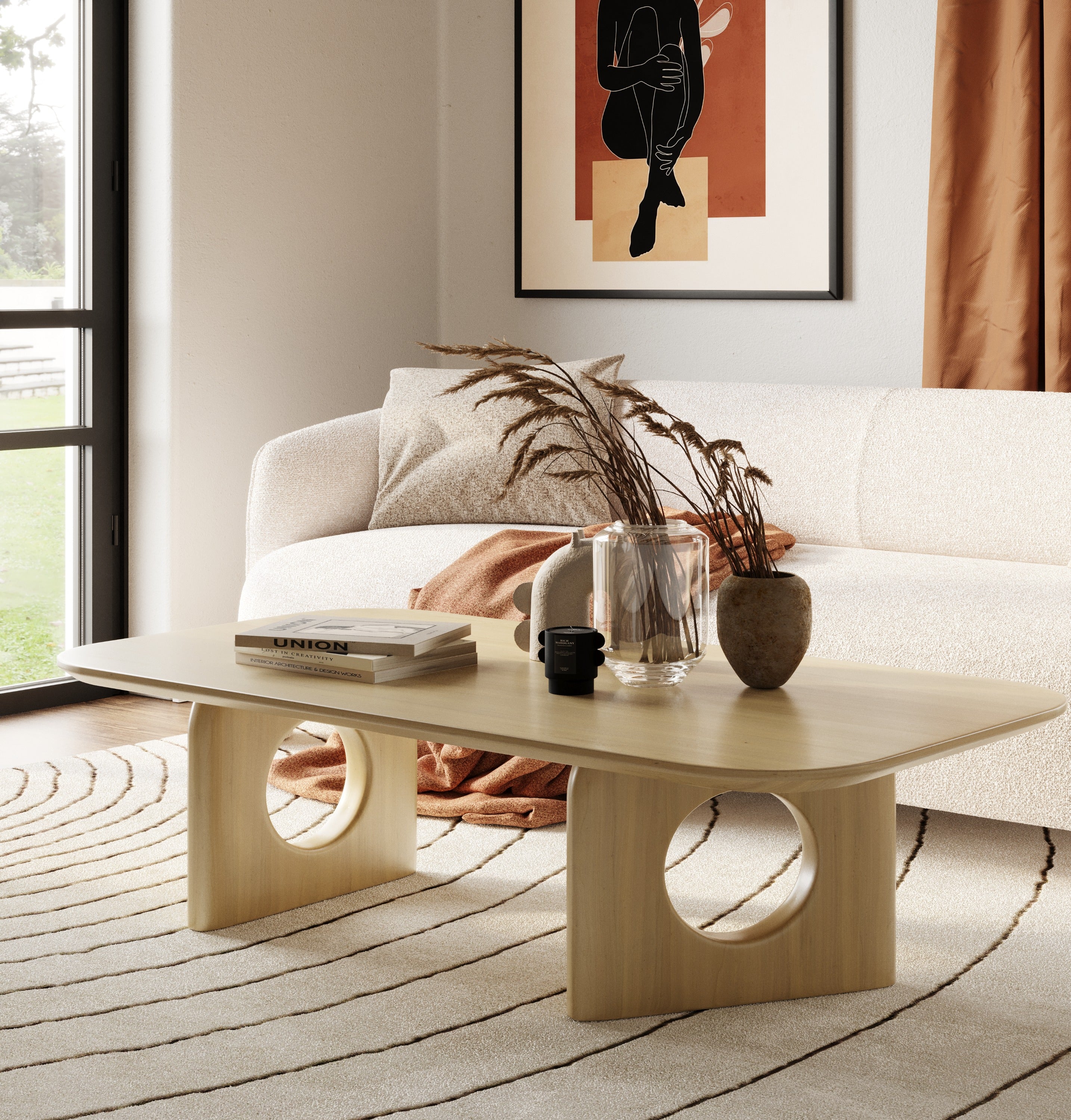 Nova Domus Oshana - Modern White Oak Coffee Table