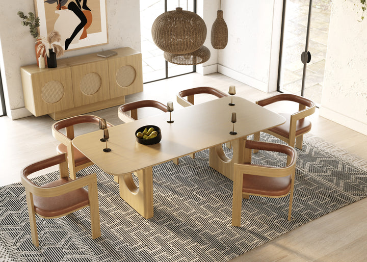 Nova Domus Oshana - Modern White Oak Dining Table