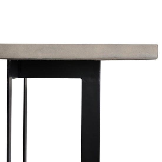 Modrest Sharon Modern Concrete & Black Metal Dining Table