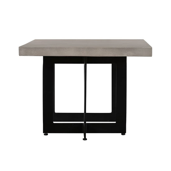 Modrest Sharon Modern Concrete & Black Metal Dining Table