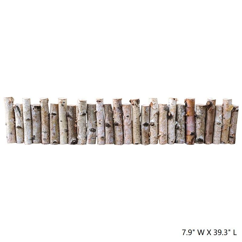 Paper Birch Small Wood Fence Décor