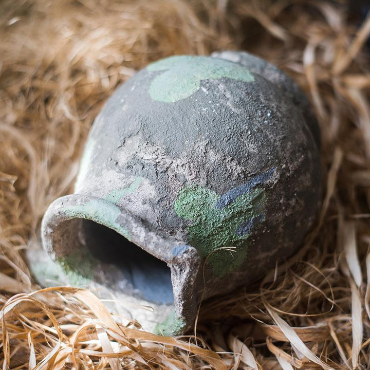 Pompeii Cement Floral Jar