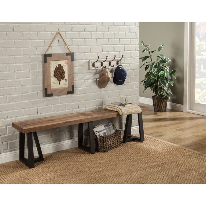 Prairie Dining Bench, Natural/Black