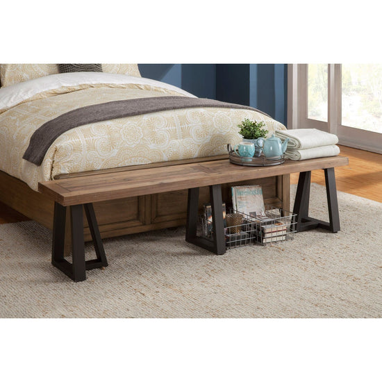 Prairie Dining Bench, Natural/Black