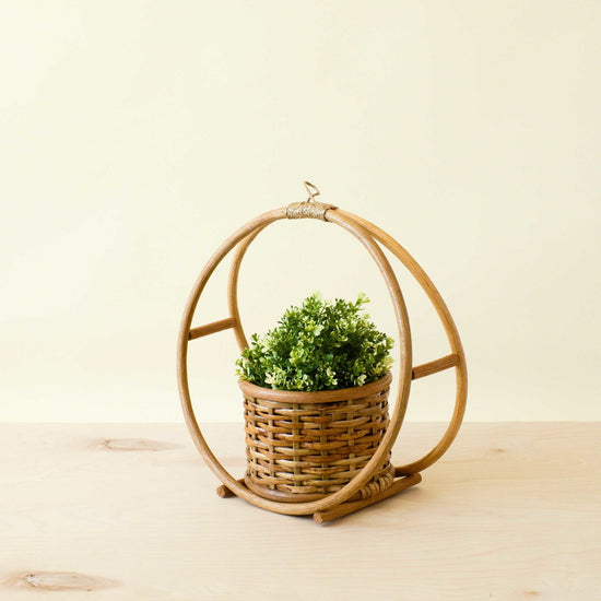 Rattan Round Hanging Planter