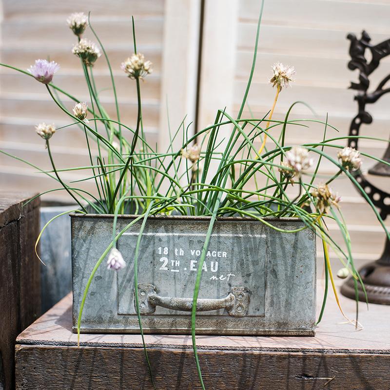 Rectangular Iron Planter Drawer