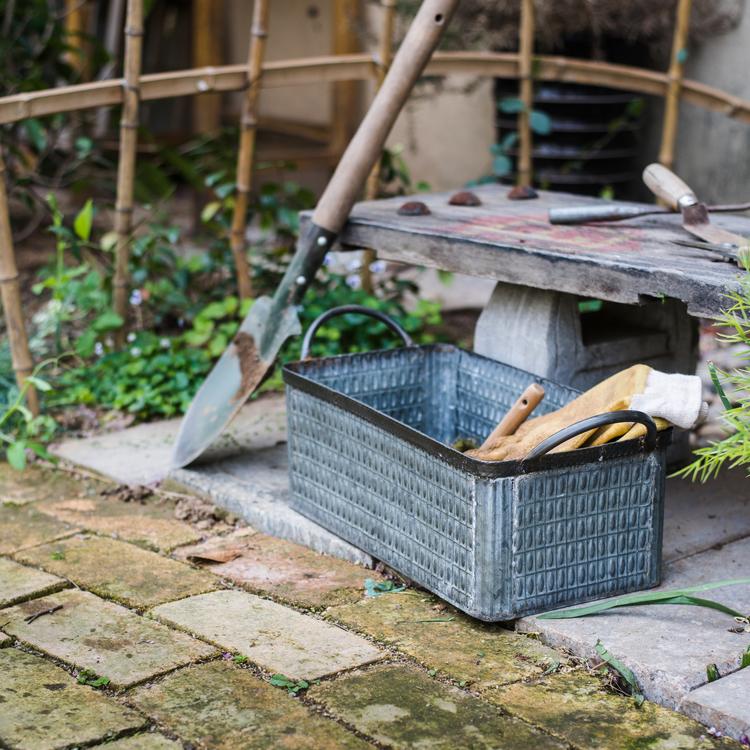 Rectangular Iron Planter with Handles