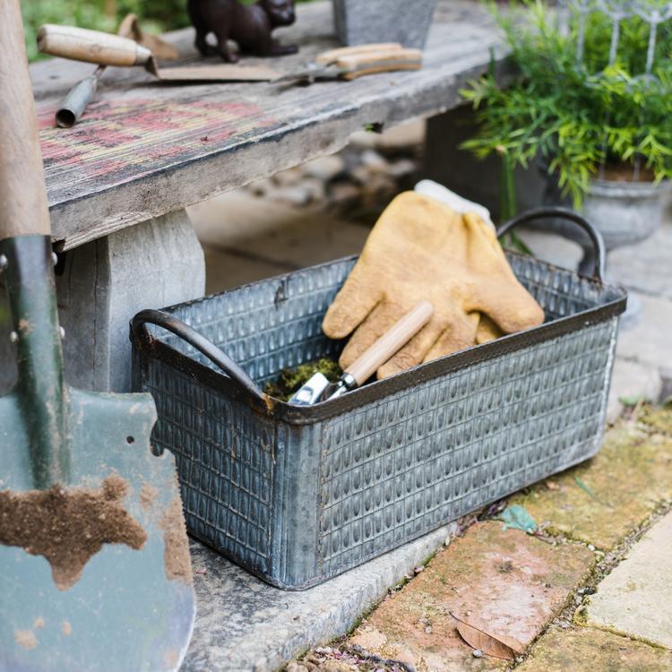 Rectangular Iron Planter with Handles