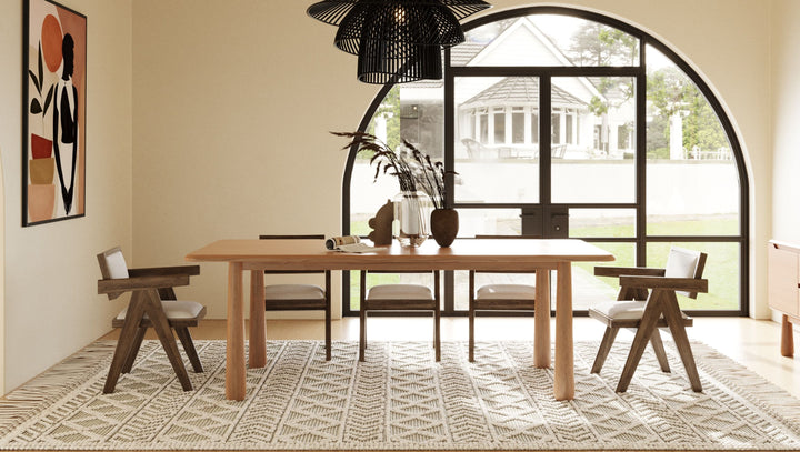 Modrest Rhea - Modern 87" Natural Acacia Rectangular Dining Table