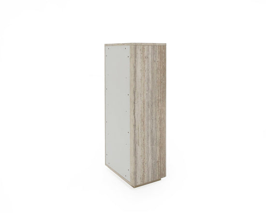 Nova Domus Roma - Modern Travertine + Gold Bookcase