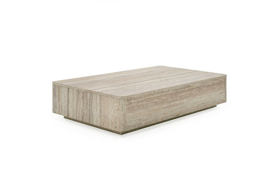 Nova Domus Roma - Modern Travertine Rectangular Coffee Table