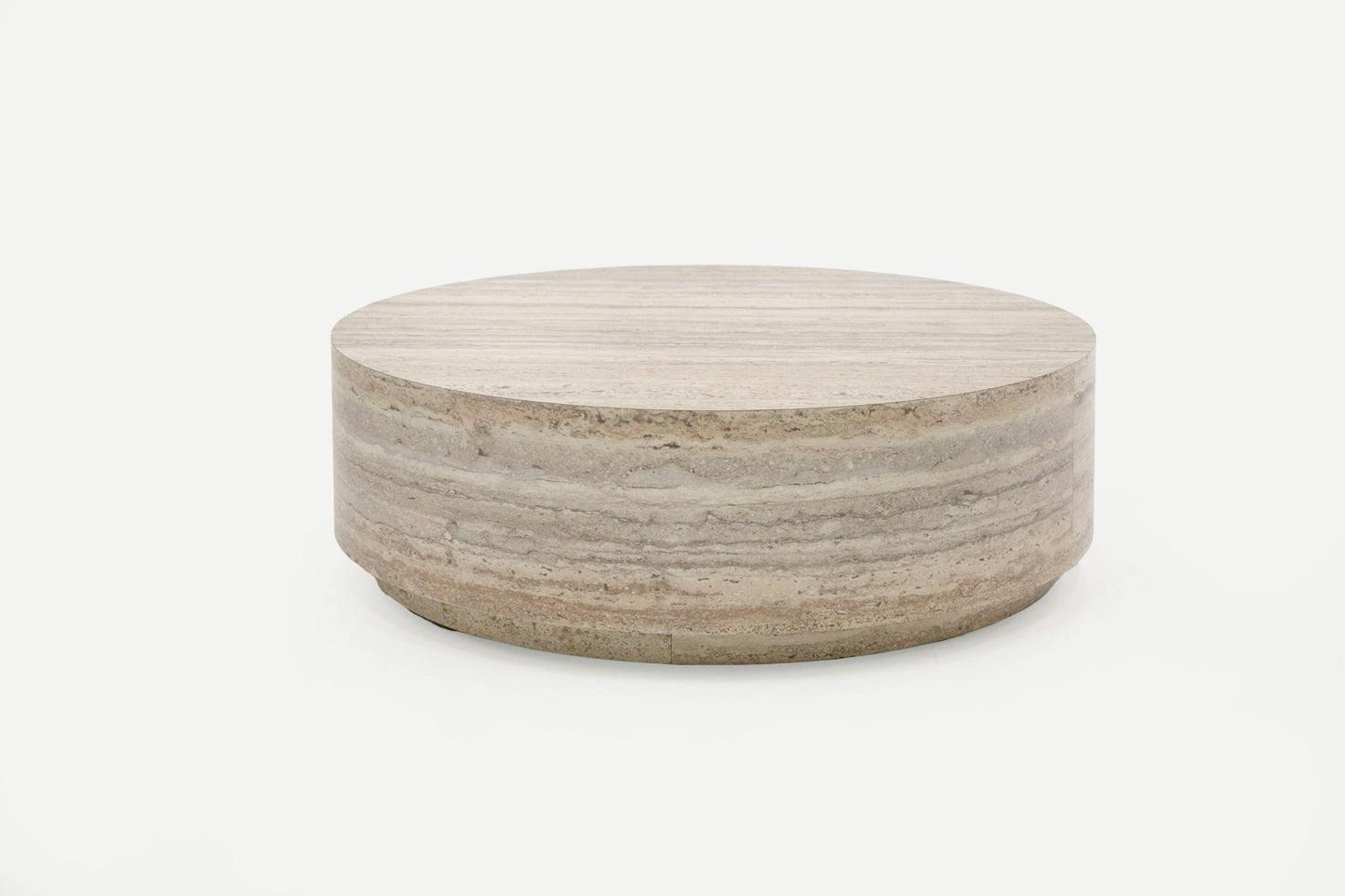 Nova Domus Roma - Modern Travertine Round Coffee Table