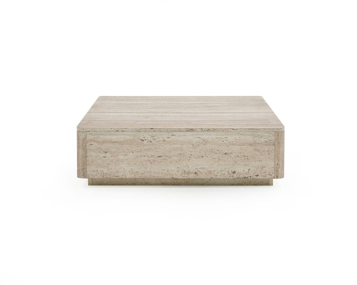 Nova Domus Roma - Modern Travertine Square Coffee Table