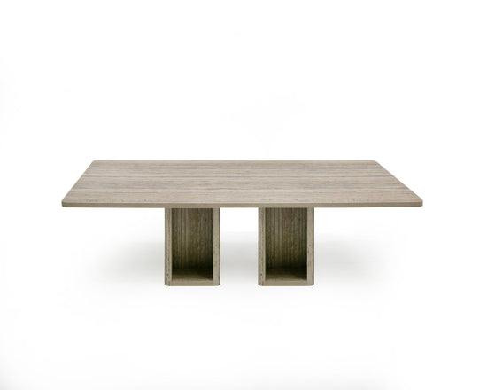 Nova Domus Roma - Modern Travertine Rectangular Dining Table