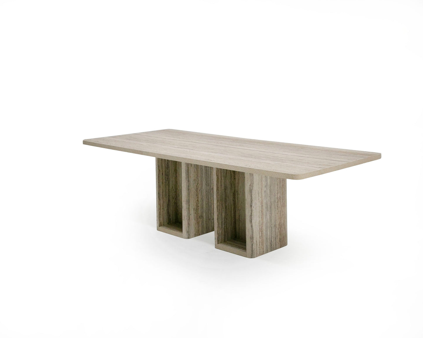 Nova Domus Roma - Modern Travertine Rectangular Dining Table