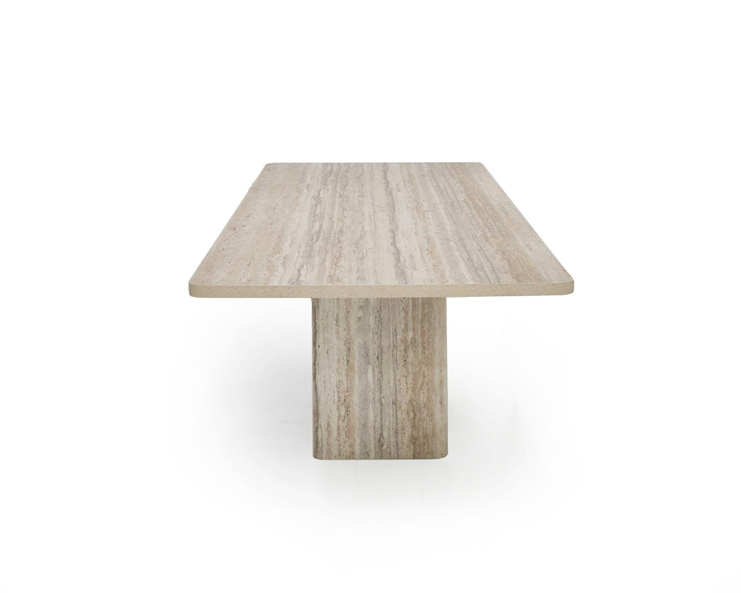 Nova Domus Roma - Modern Travertine Rectangular Dining Table