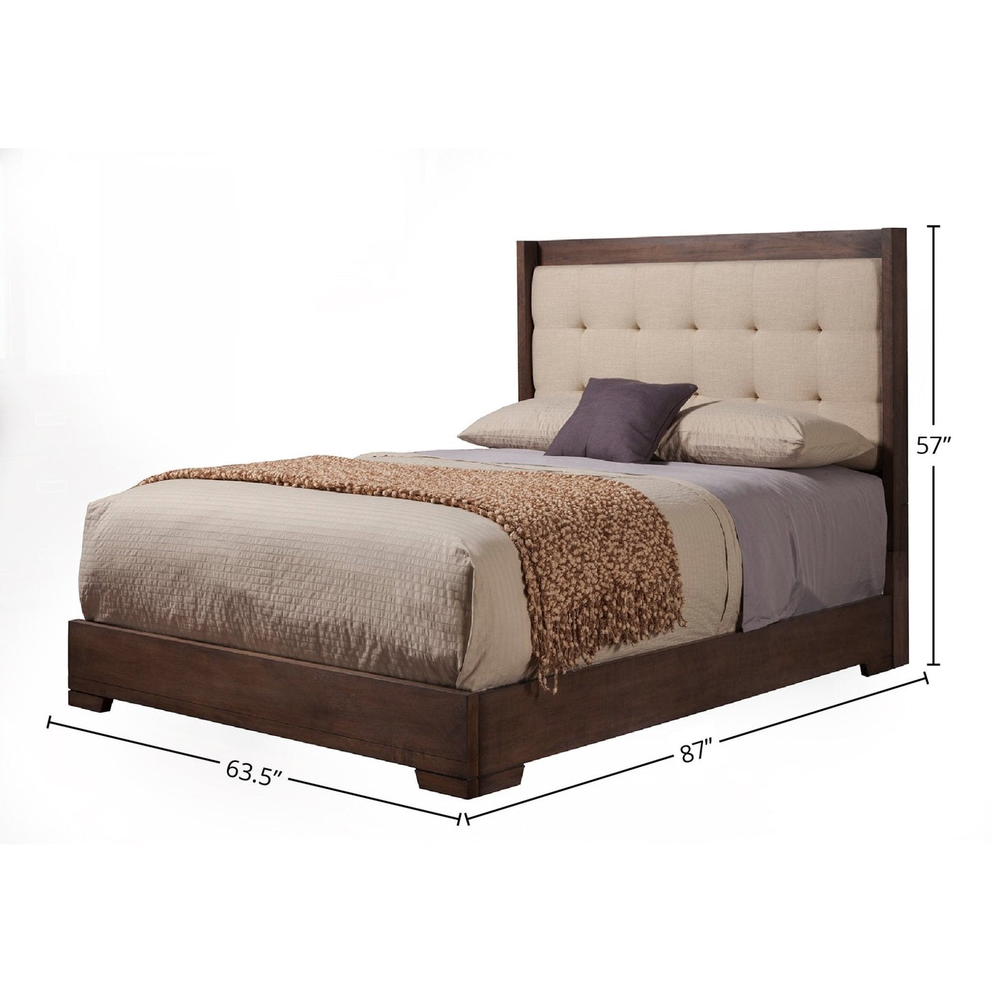 Savannah Queen Bed, Pecan