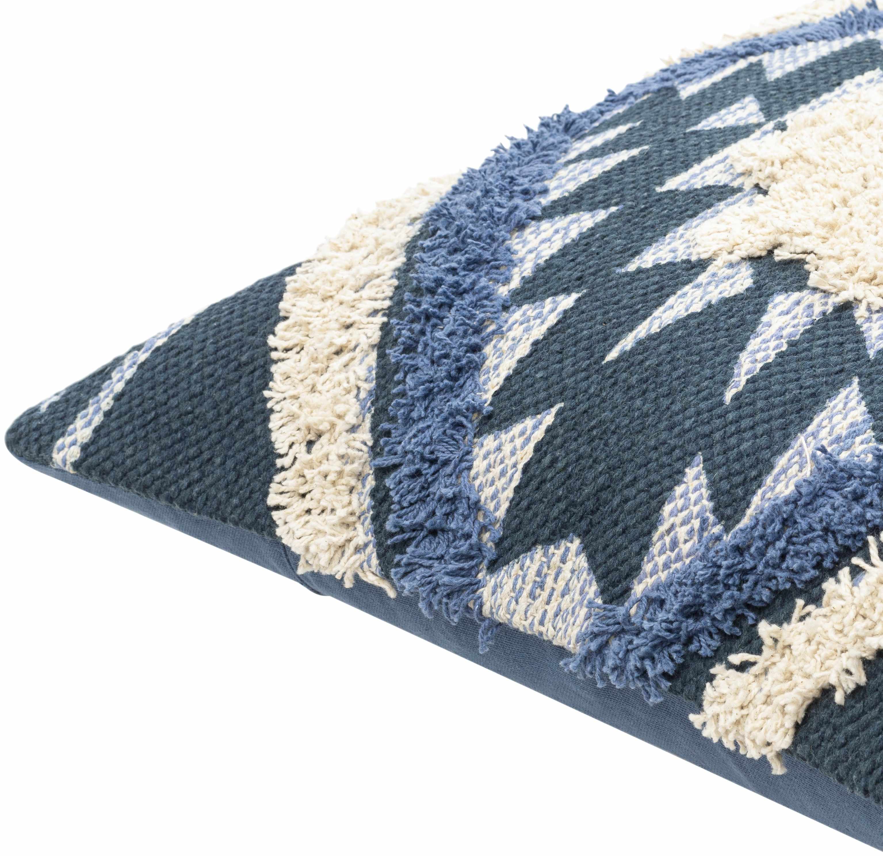 Shepardsville Kilim Geometric Throw Pillow, Navy