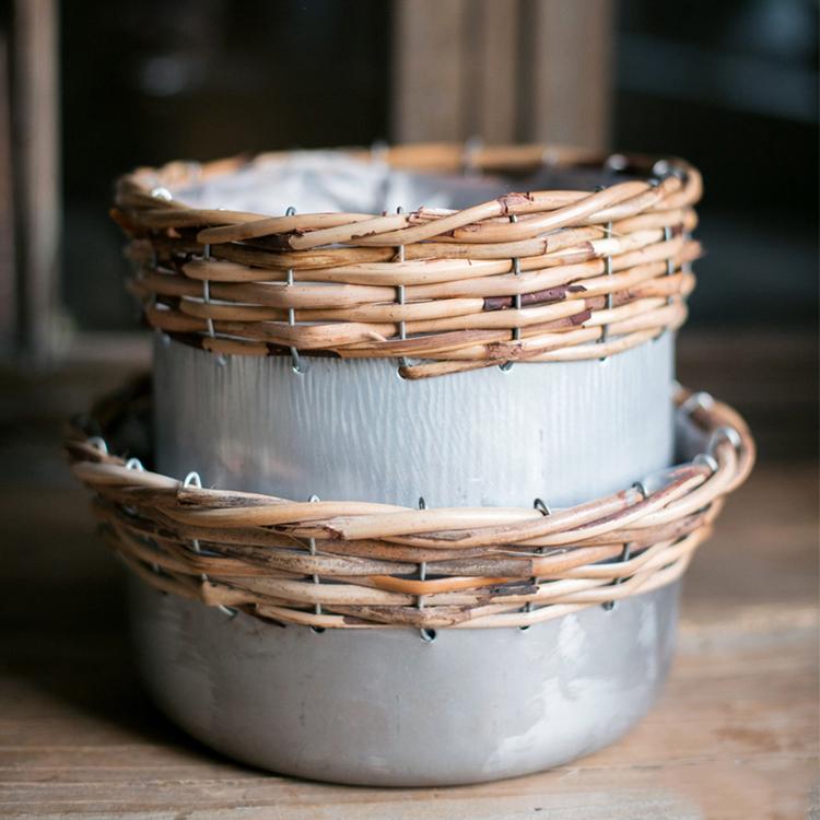 Silver Metal Willow Mixed Zakka Planter