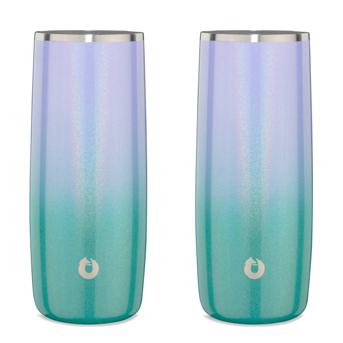 Stainless Steel Highball Cocktail Glass Set, Set of 2 - Mermaid