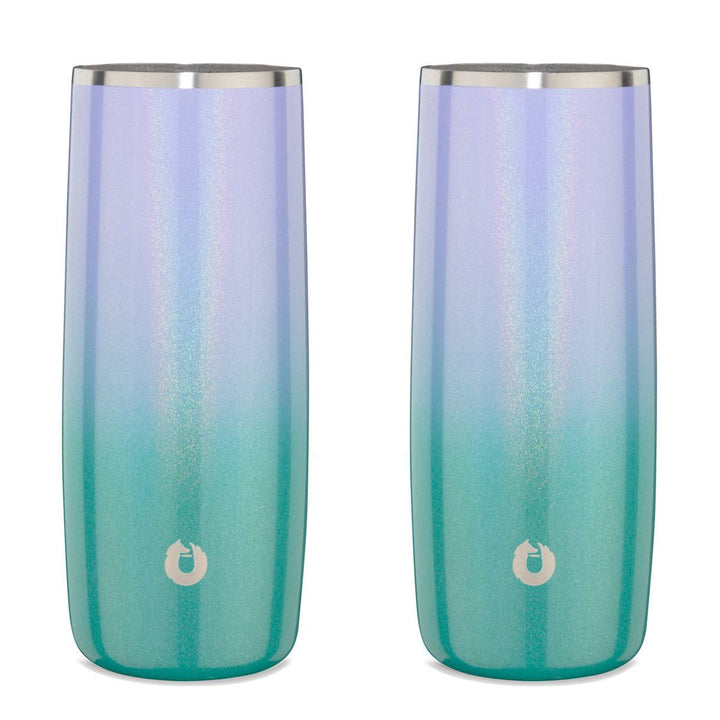 Stainless Steel Highball Cocktail Glass Set, Set of 2 - Mermaid