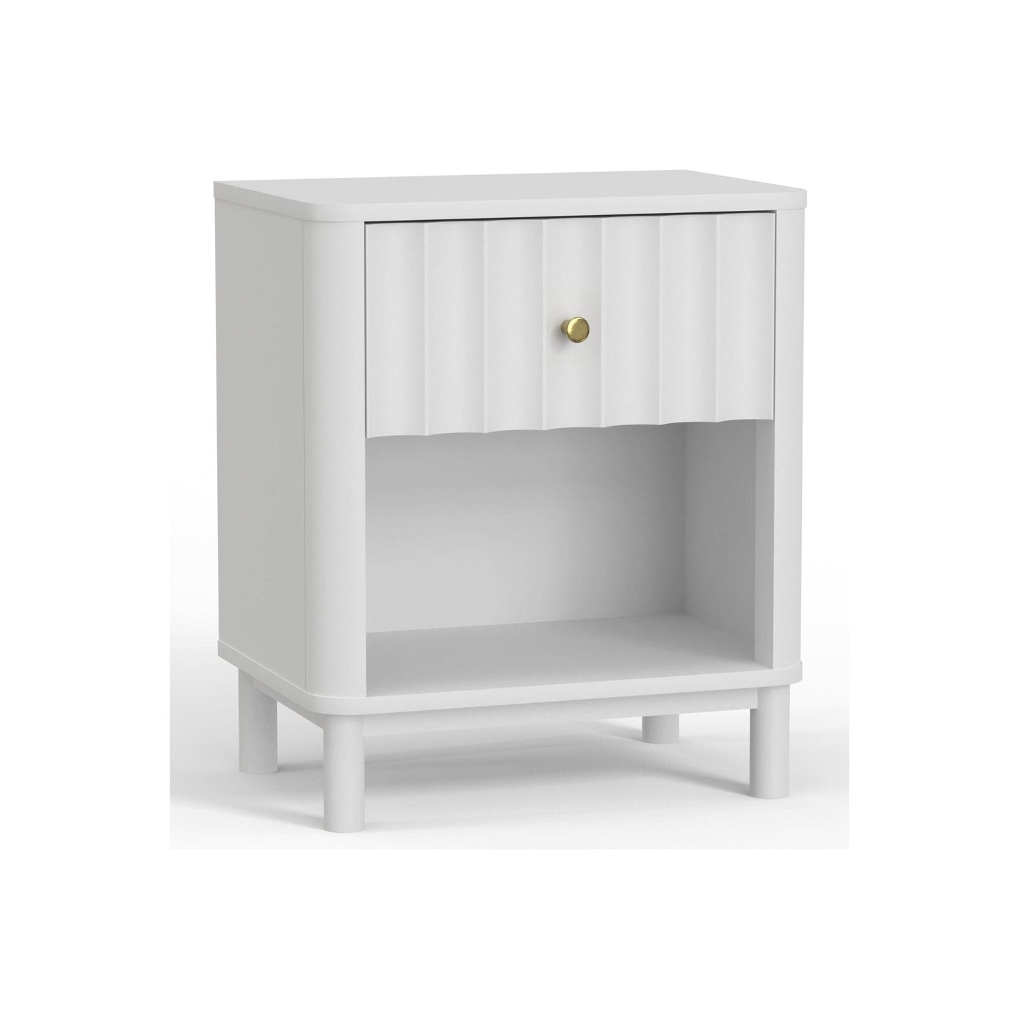 Stapleton One Drawer Nightstand, White