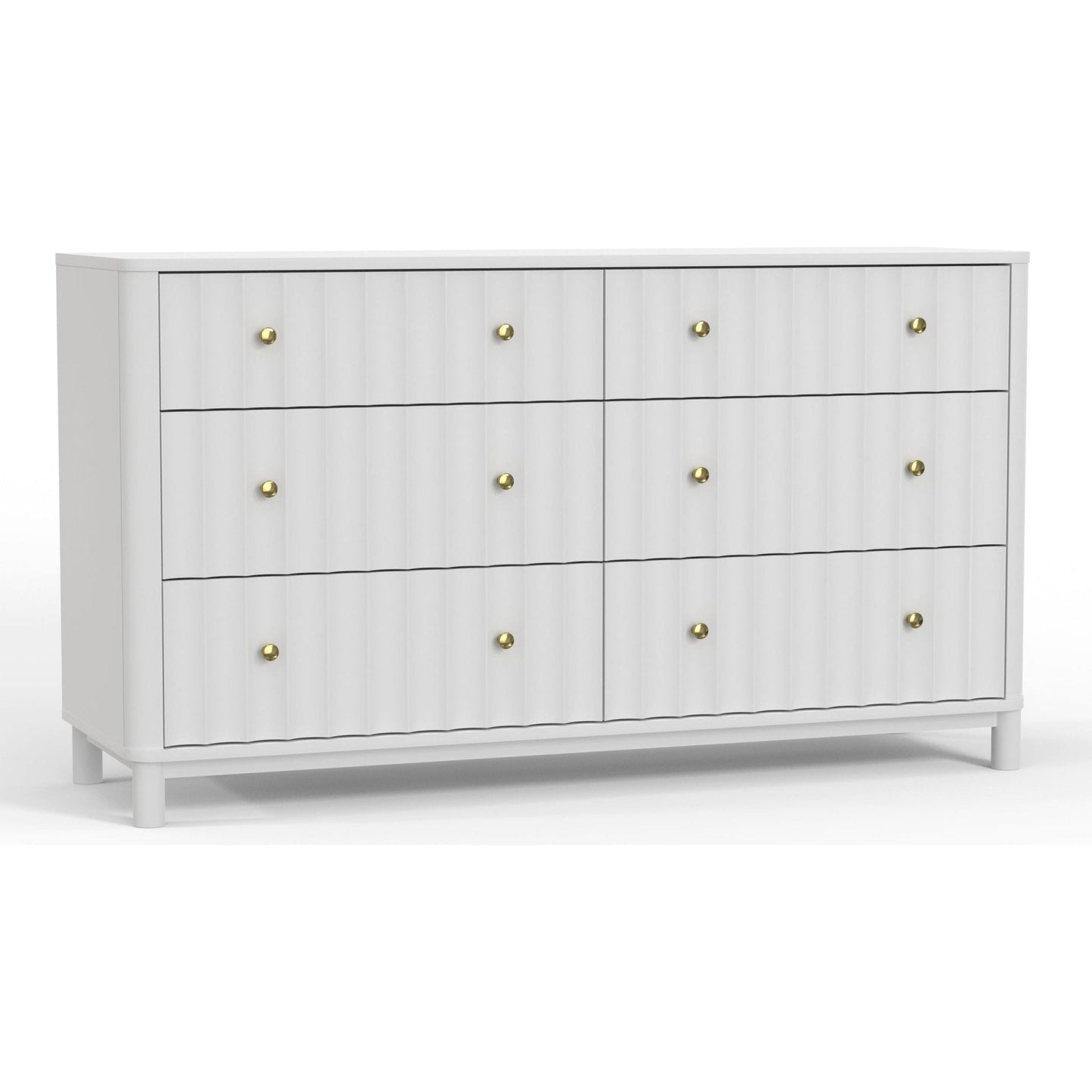 Stapleton Six Drawer Dresser, White