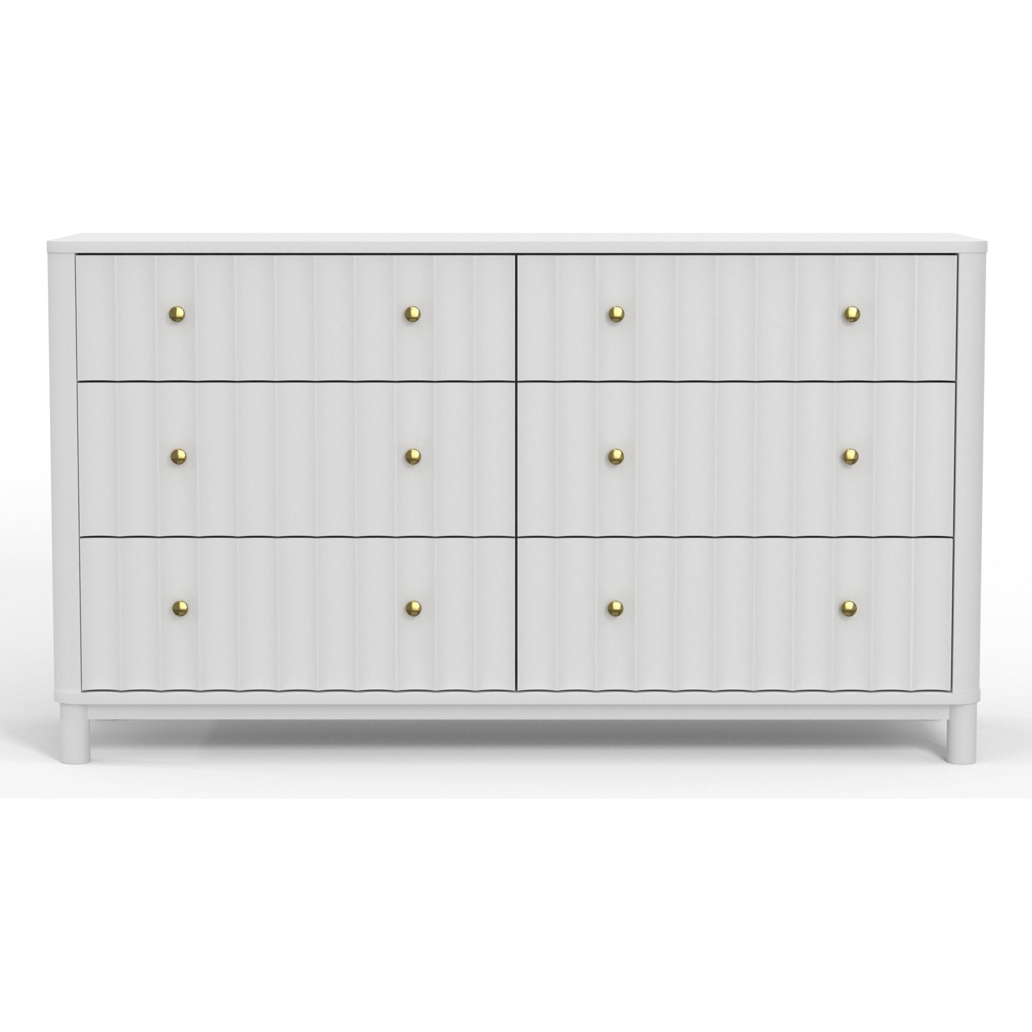 Stapleton Six Drawer Dresser, White