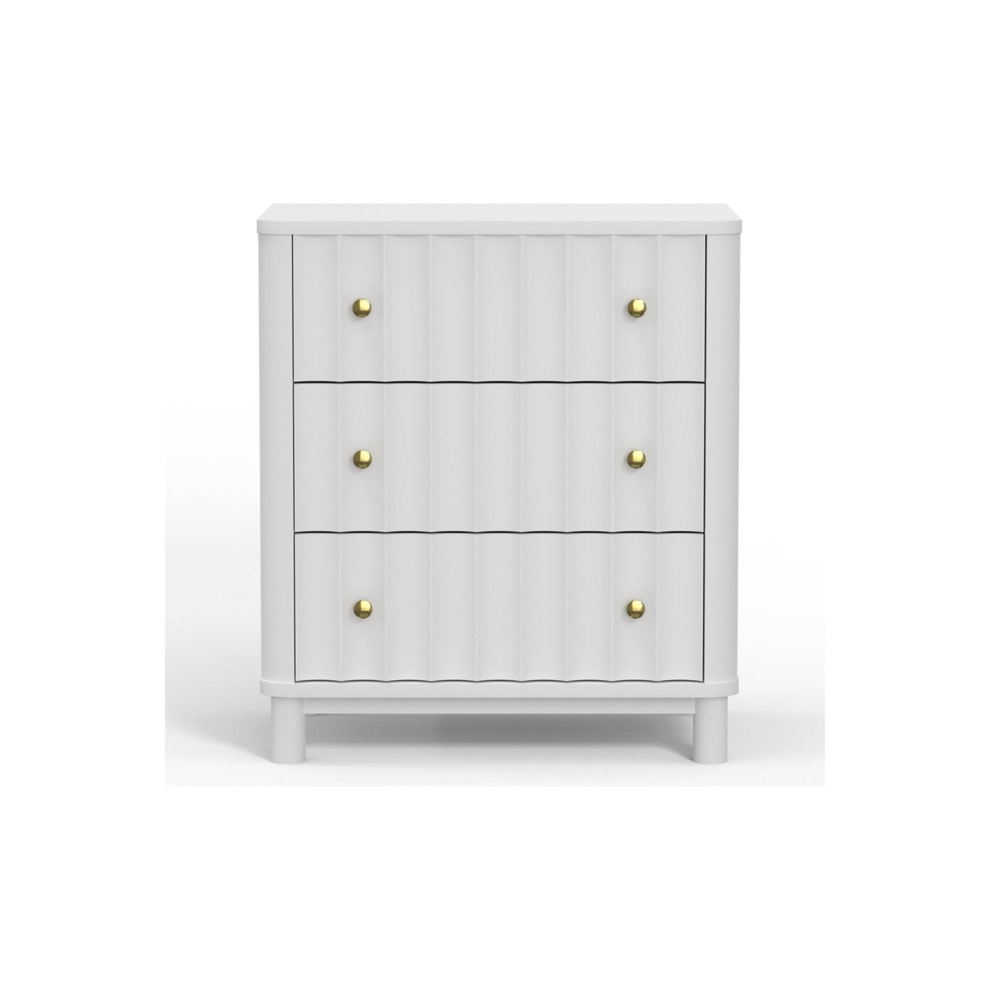 Stapleton Three Drawer Small Chest, White