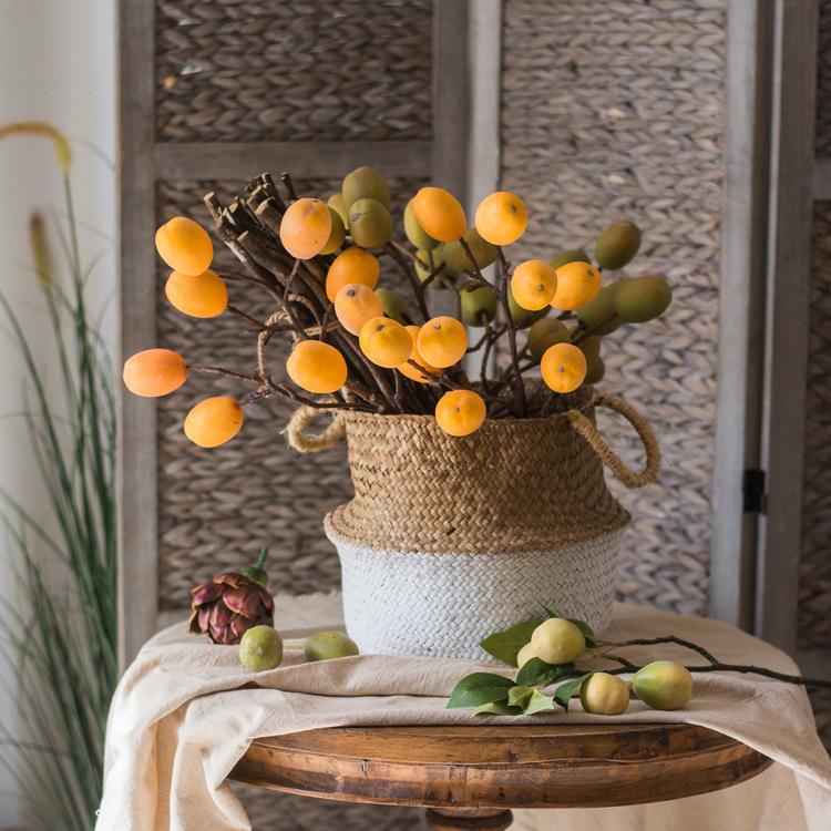 Straw Basket Pop Up Belly Basket