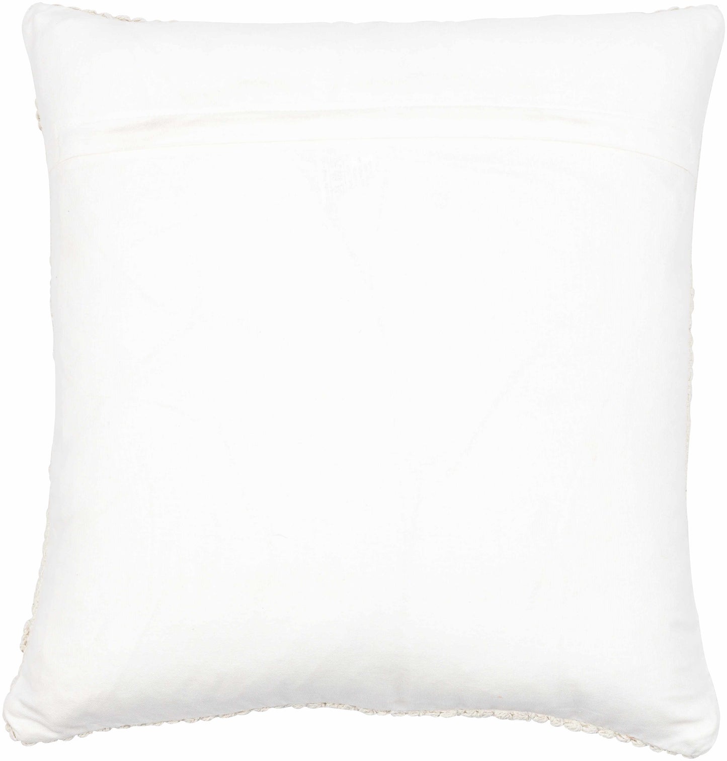 Sumiton Textured Crochet Cotton Throw Pillow, White