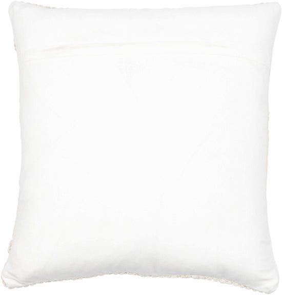 Sumiton Textured Crochet Cotton Throw Pillow, White