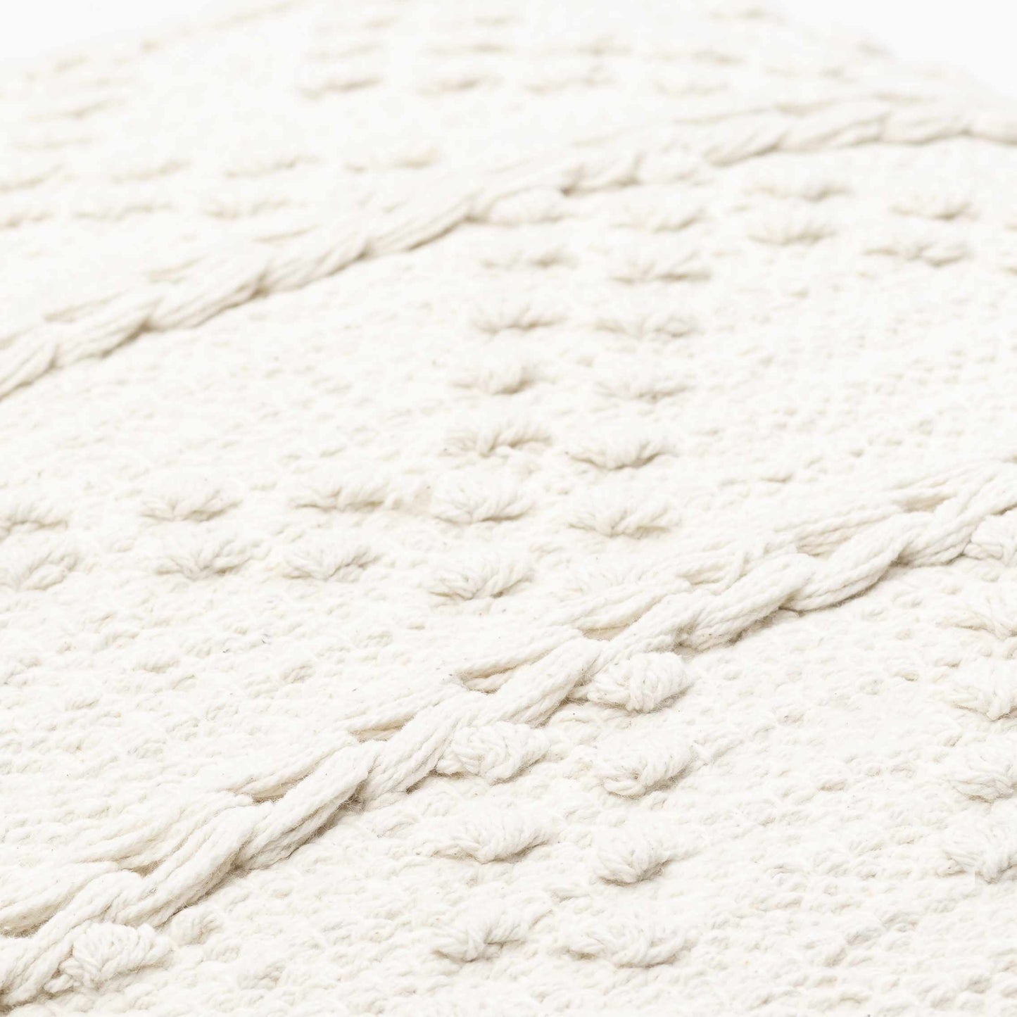 Sumiton Textured Crochet Cotton Throw Pillow, White