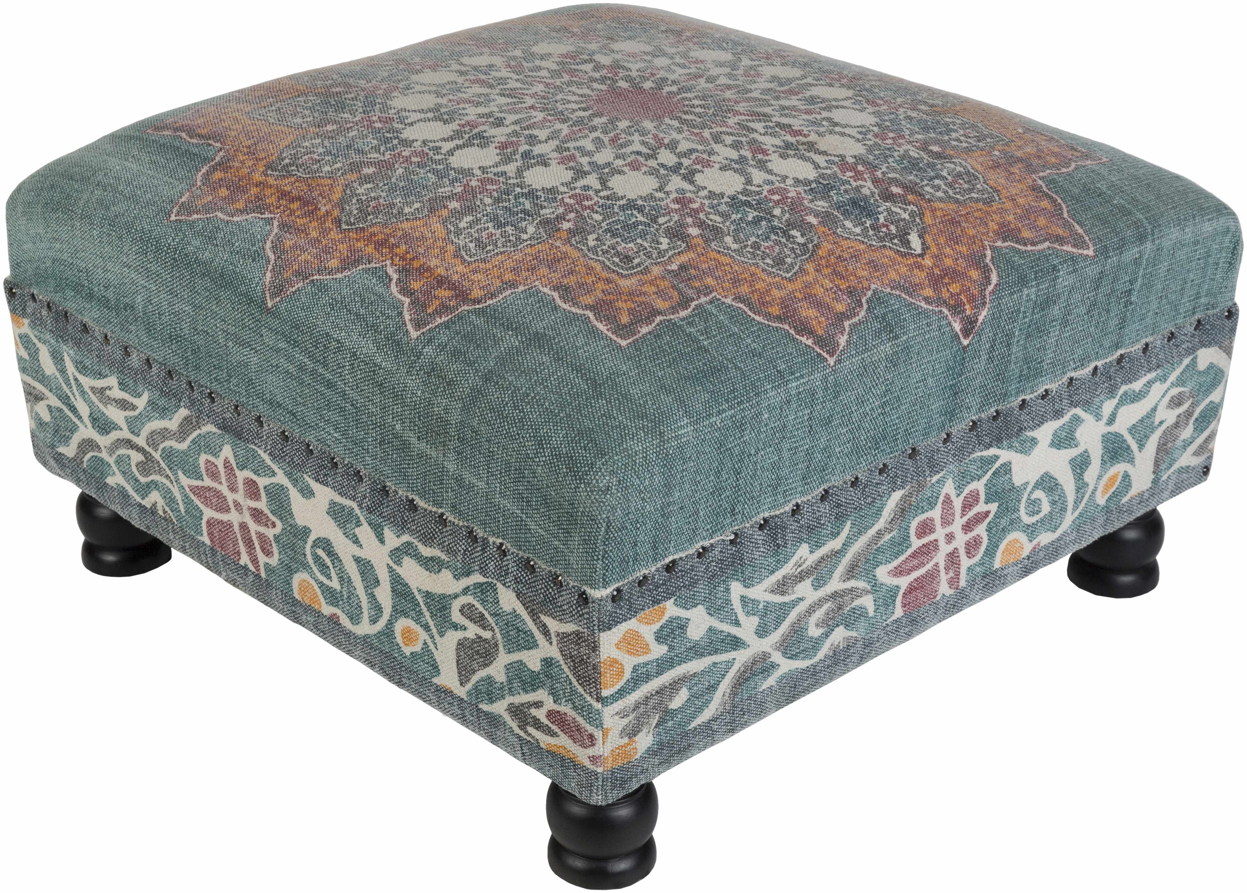 Swinton Ottoman Pouf, Blue