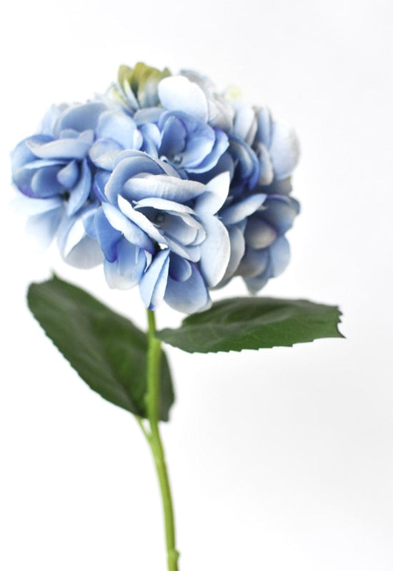 Hydrangea Stem, 19", Soft Blue