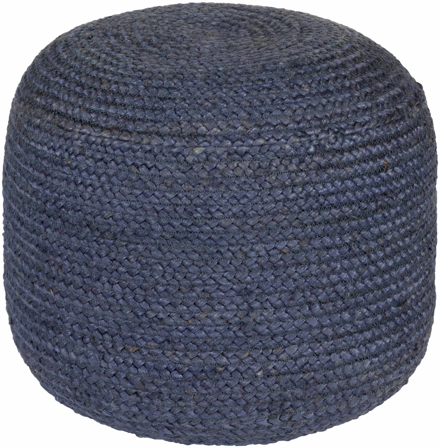 Kaumakani Jute Pouf, Dark Blue