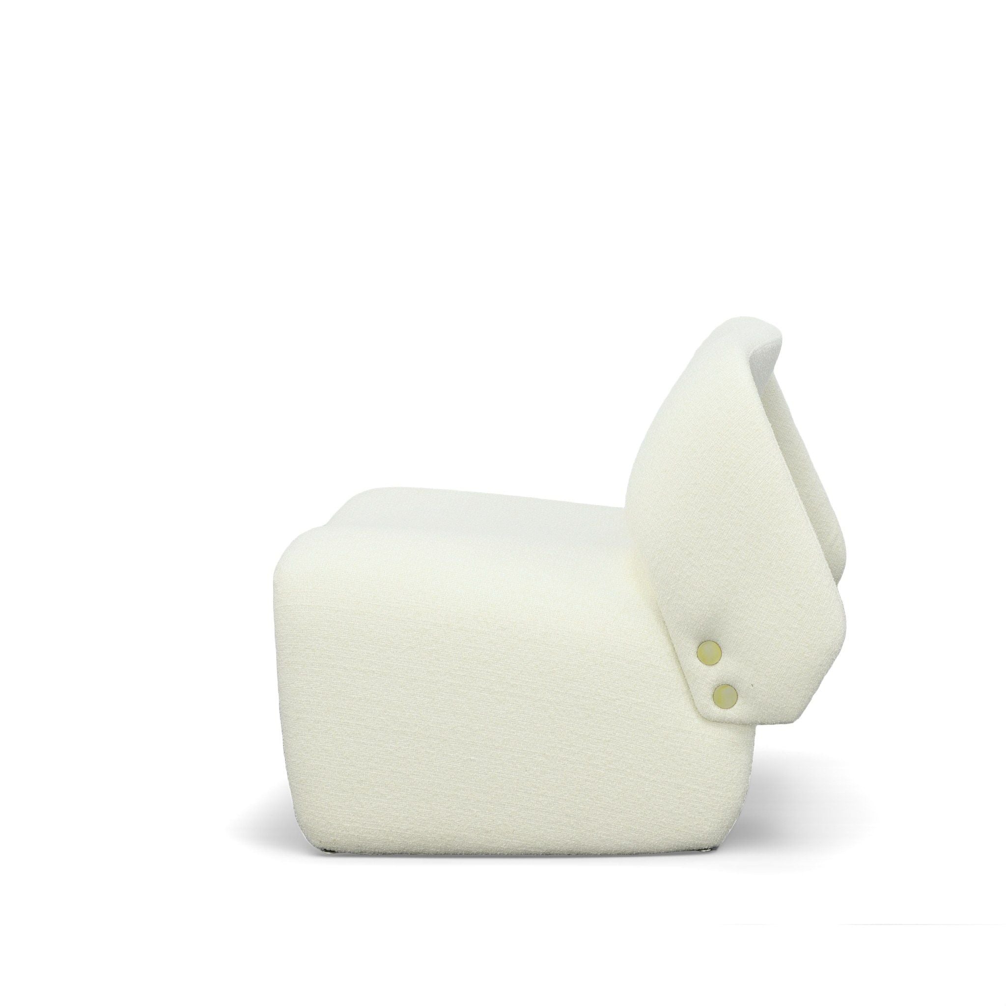 Modrest - Tristan Modern Off White Fabric Accent Chair