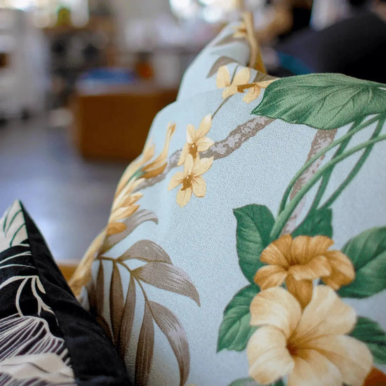 Tropical Floral Accent Pillow