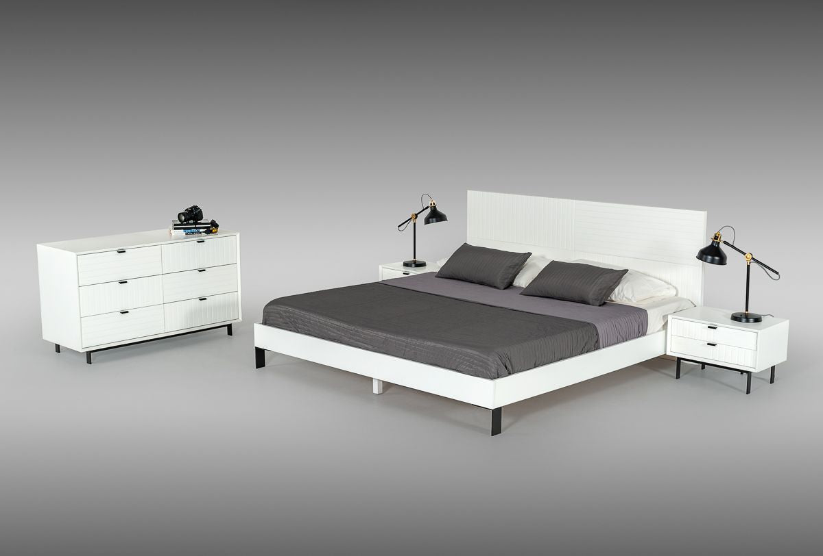 Full Nova Domus Valencia Contemporary White Bedroom Set