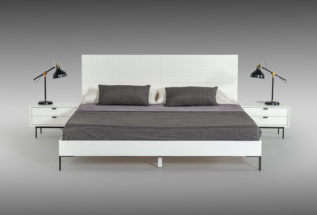 Queen Nova Domus Valencia Contemporary White Bedroom Set