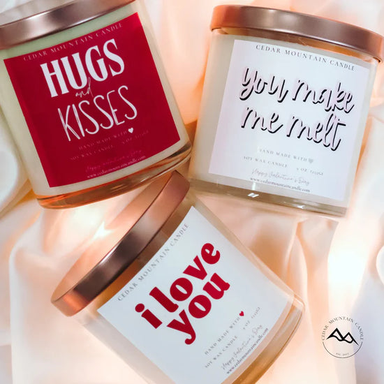 You Make Me Melt - Valentine's Day Soy Candle - 9 oz Whiskey Glass Jar - Choose Your Scent