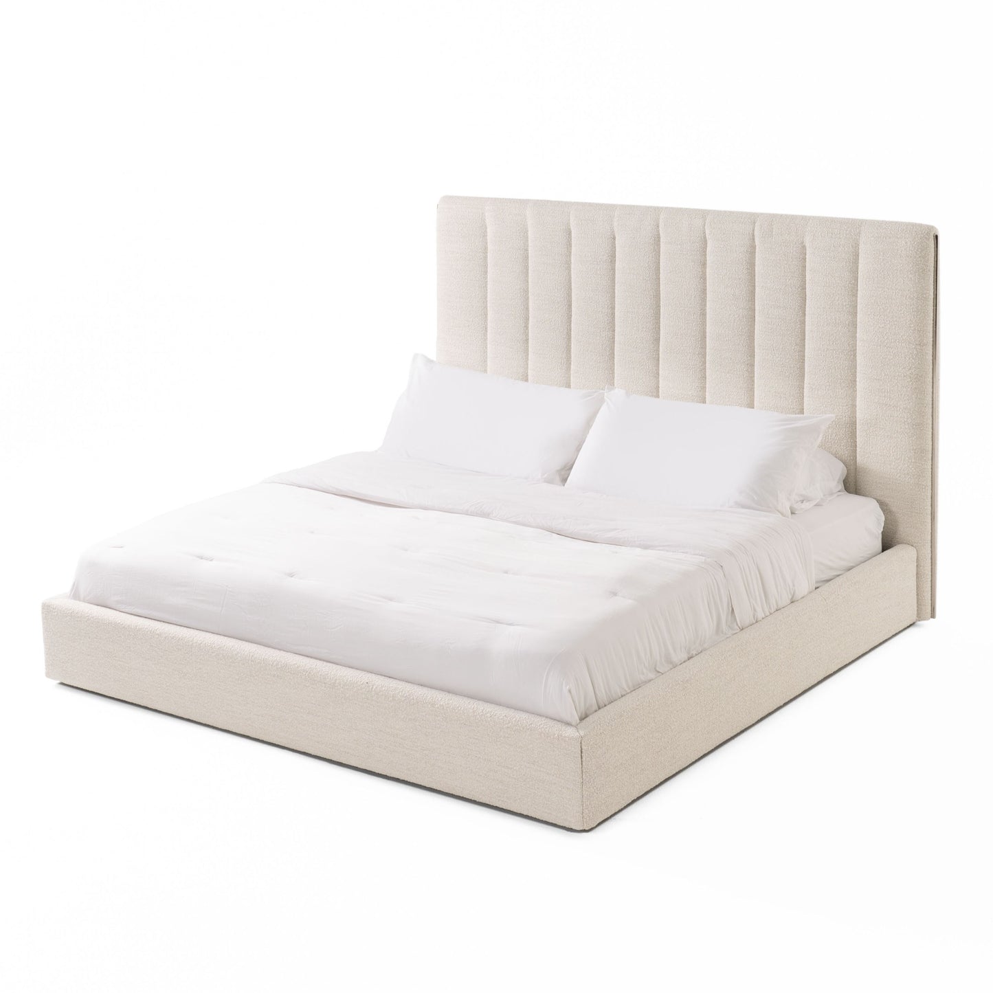 Modrest Valhalla - Contemporary White Fabric Q Bed