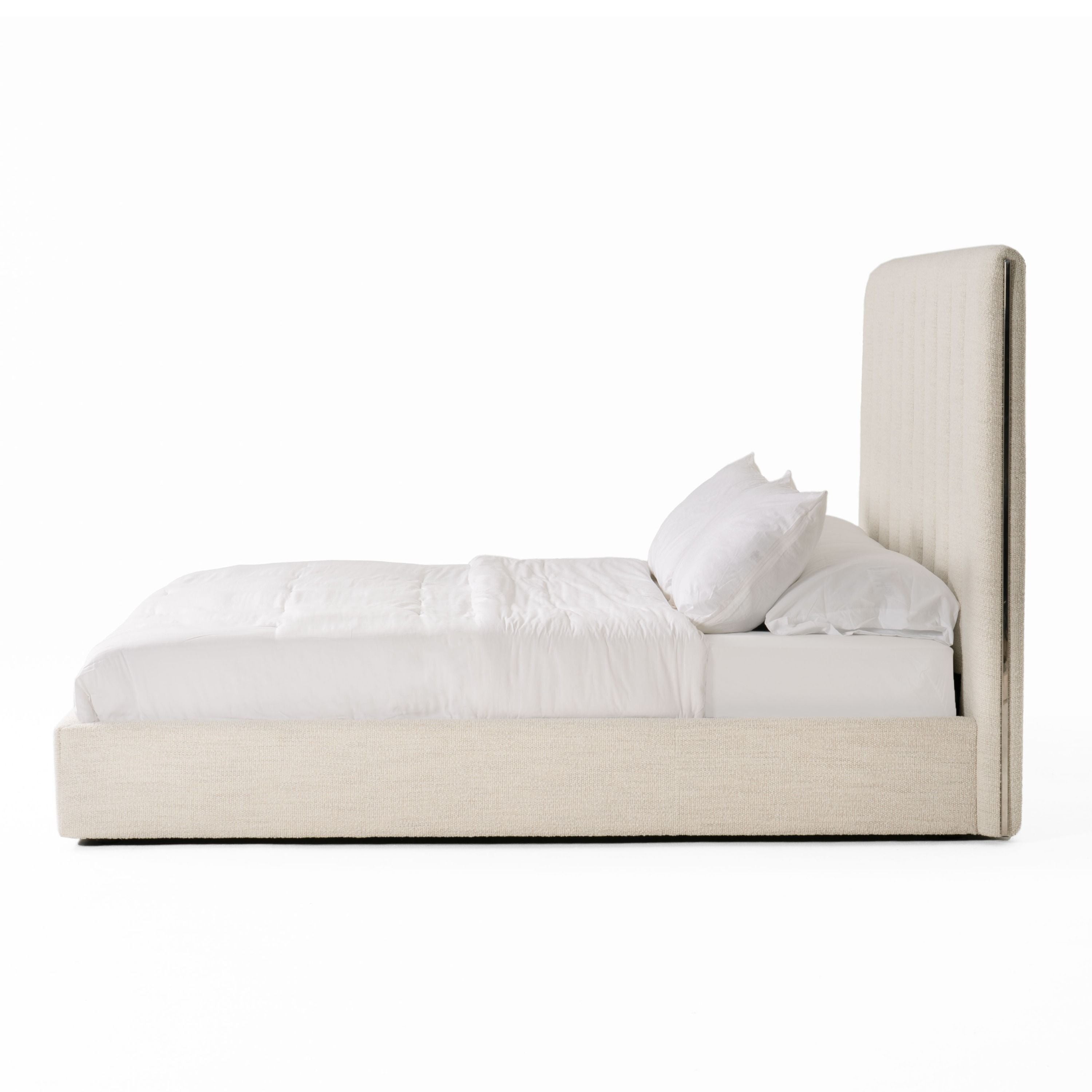 Modrest Valhalla - Contemporary White Fabric Q Bed